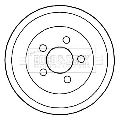 BORG & BECK Тормозной барабан BBR7191